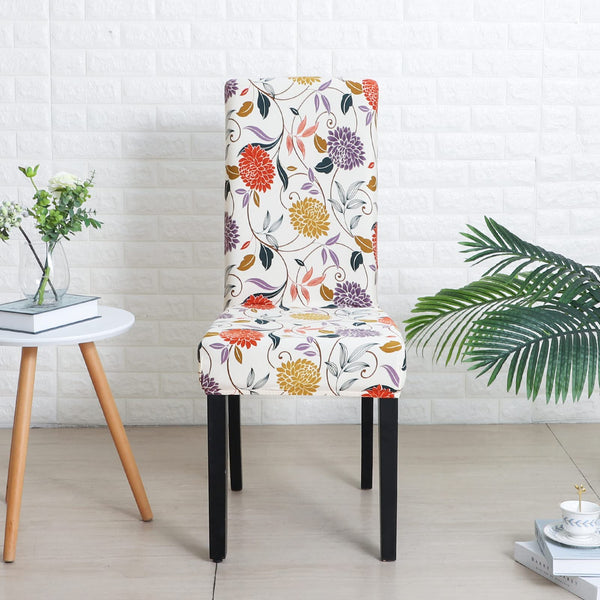 2025 New Spandex Printed Stretch Dining Chair Cover