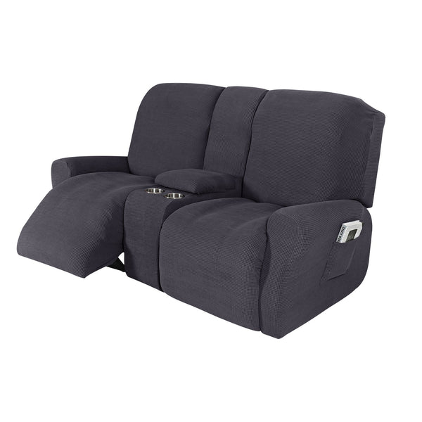 Stretch Jacquard Recliner Covers With Cup Holder