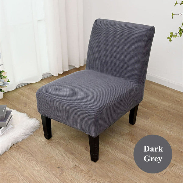 Solid Color Stretch Armless Accent Chair Covers