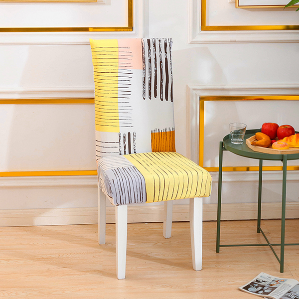 Printed Pattern Dining Chair Seat Covers Piano Waltz
