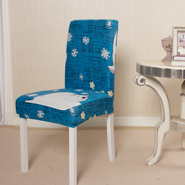 Animal Pattern Stretchable Chair Covers Polar Bear