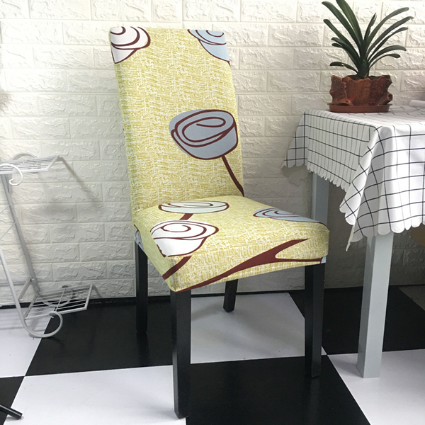 Stretchable Floral Pattern Dining Chair Slipcover Tulip