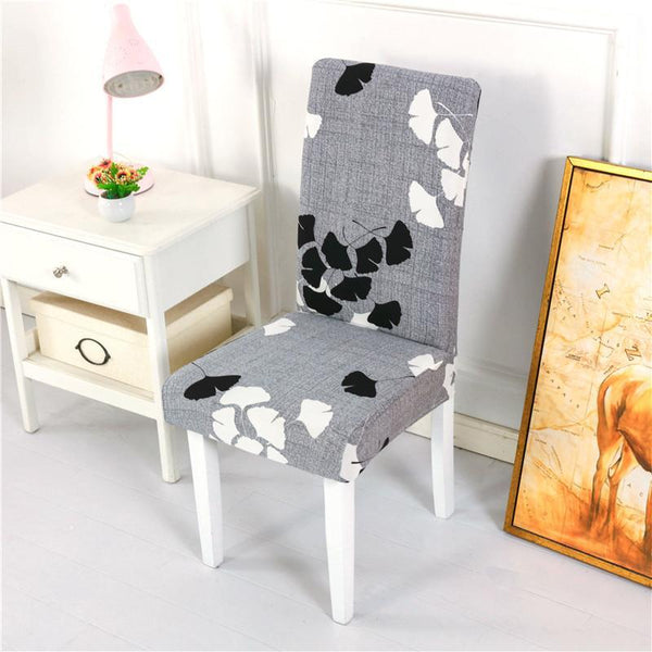 Leaf pattern Stretchy Removable Chair Covers Ginkgo Leaf
