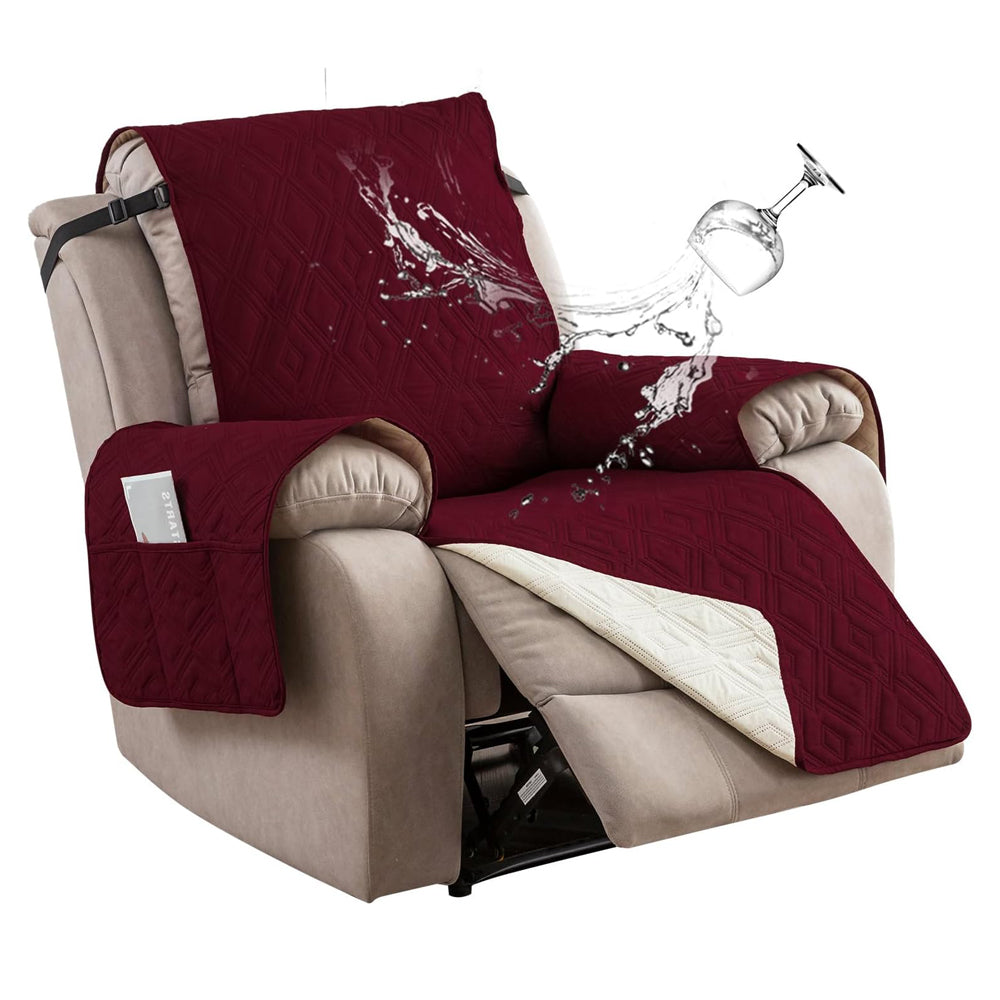 100% Waterproof Recliner Slipcover Rhombus For 1/2/3 Seats