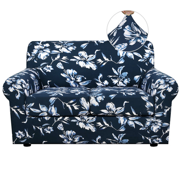 Super Stretch Printed Sofa Covers With Individual Cushion Covers