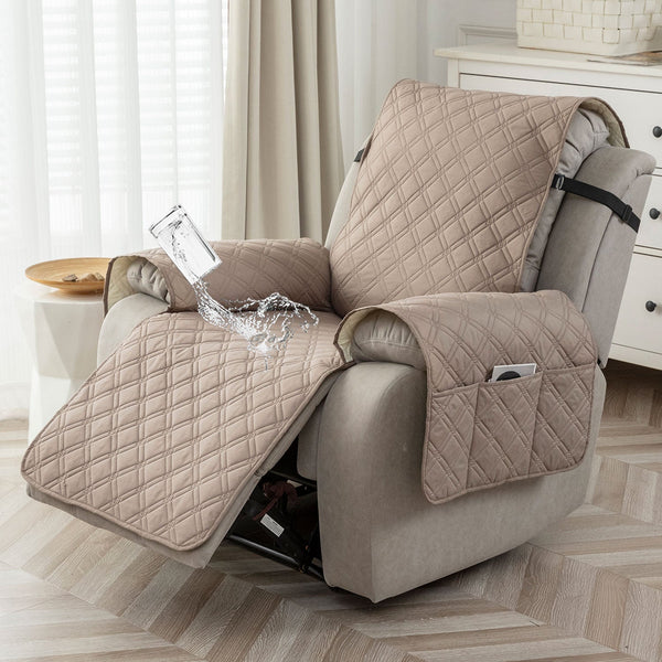 100% Waterproof Stylish Recliner Sofa Cover with Elastic Edges