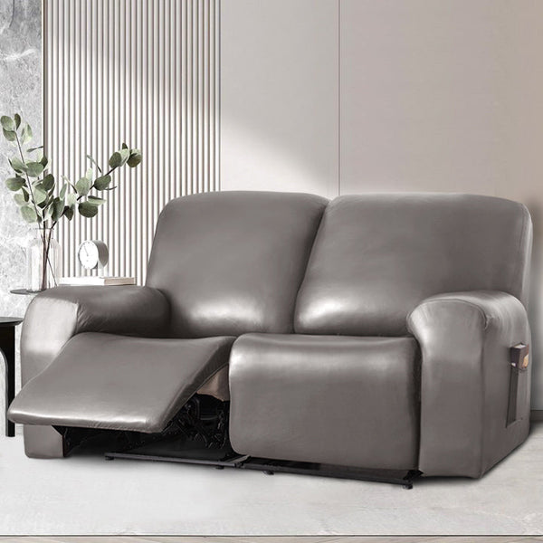 Waterproof Stretch PU Leather Recliner Loveseat Slipcovers (6 Pieces)
