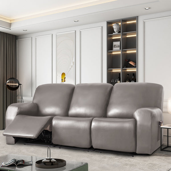 Waterproof Stretch PU Leather Recliner Sofa Slipcovers (8 Pieces)