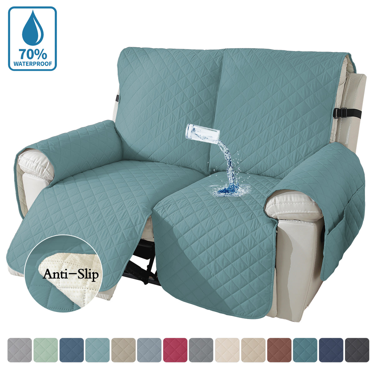 100% Waterproof Reversible Water Resistant Recliner Slipcovers