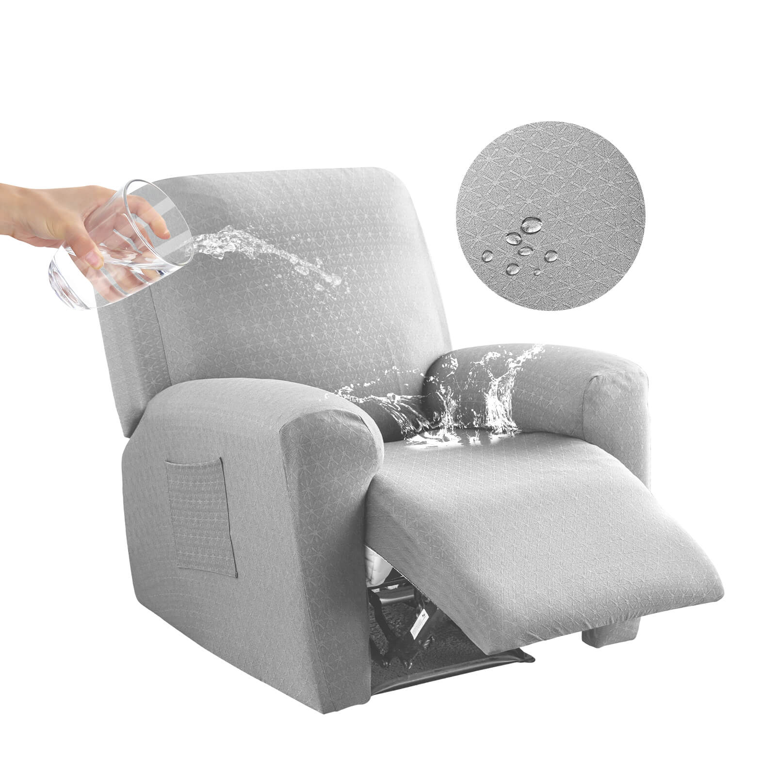 Waterproof Recliner Slipcover With Armrests