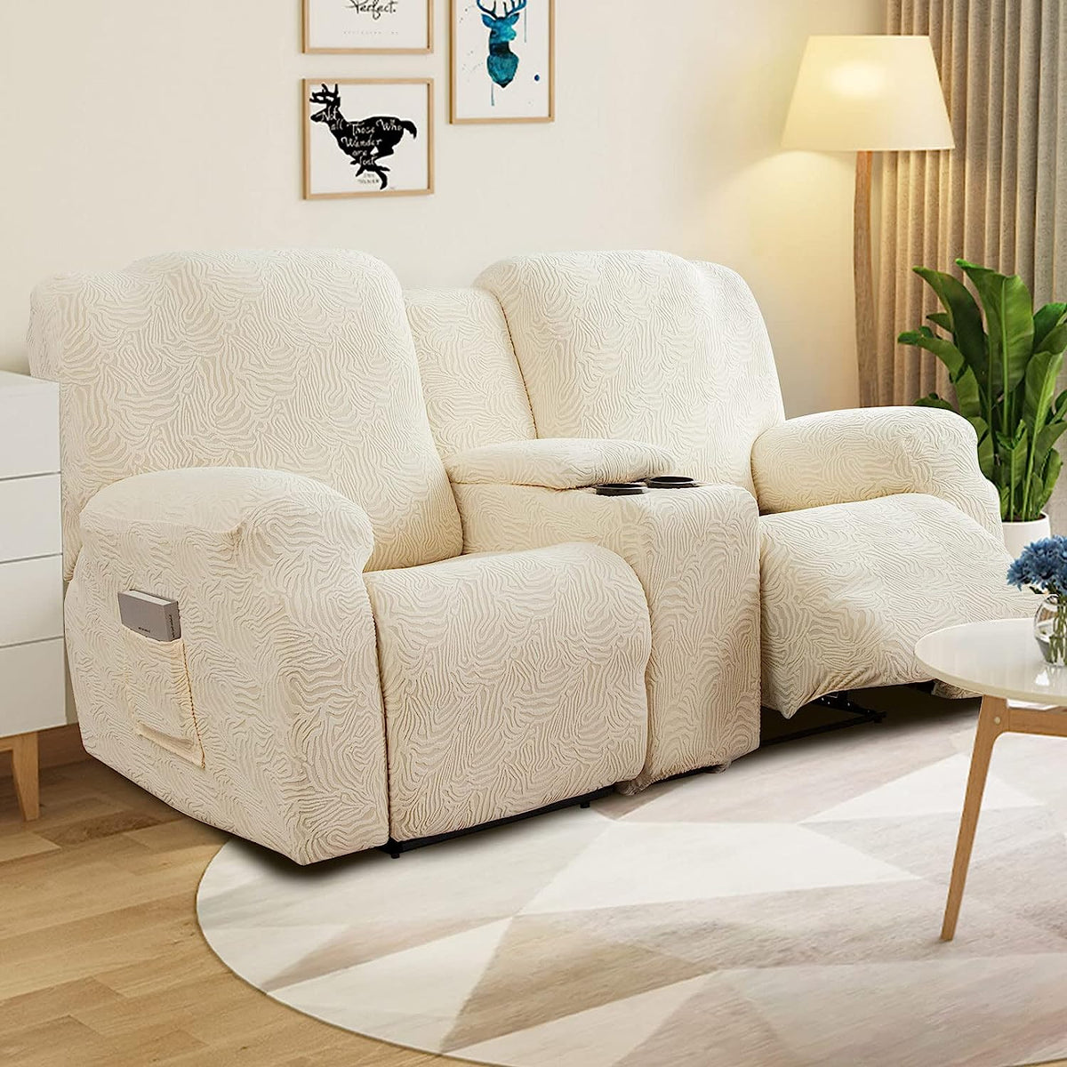 Recliner Loveseat Cover with Center Console