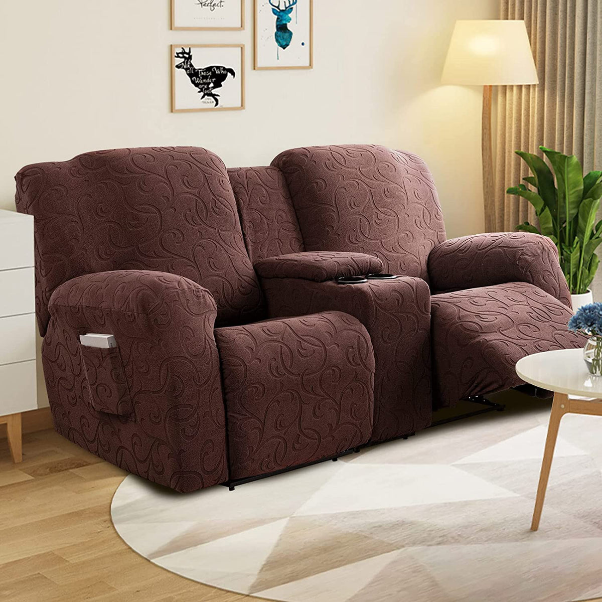 Recliner Loveseat Cover with Center Console