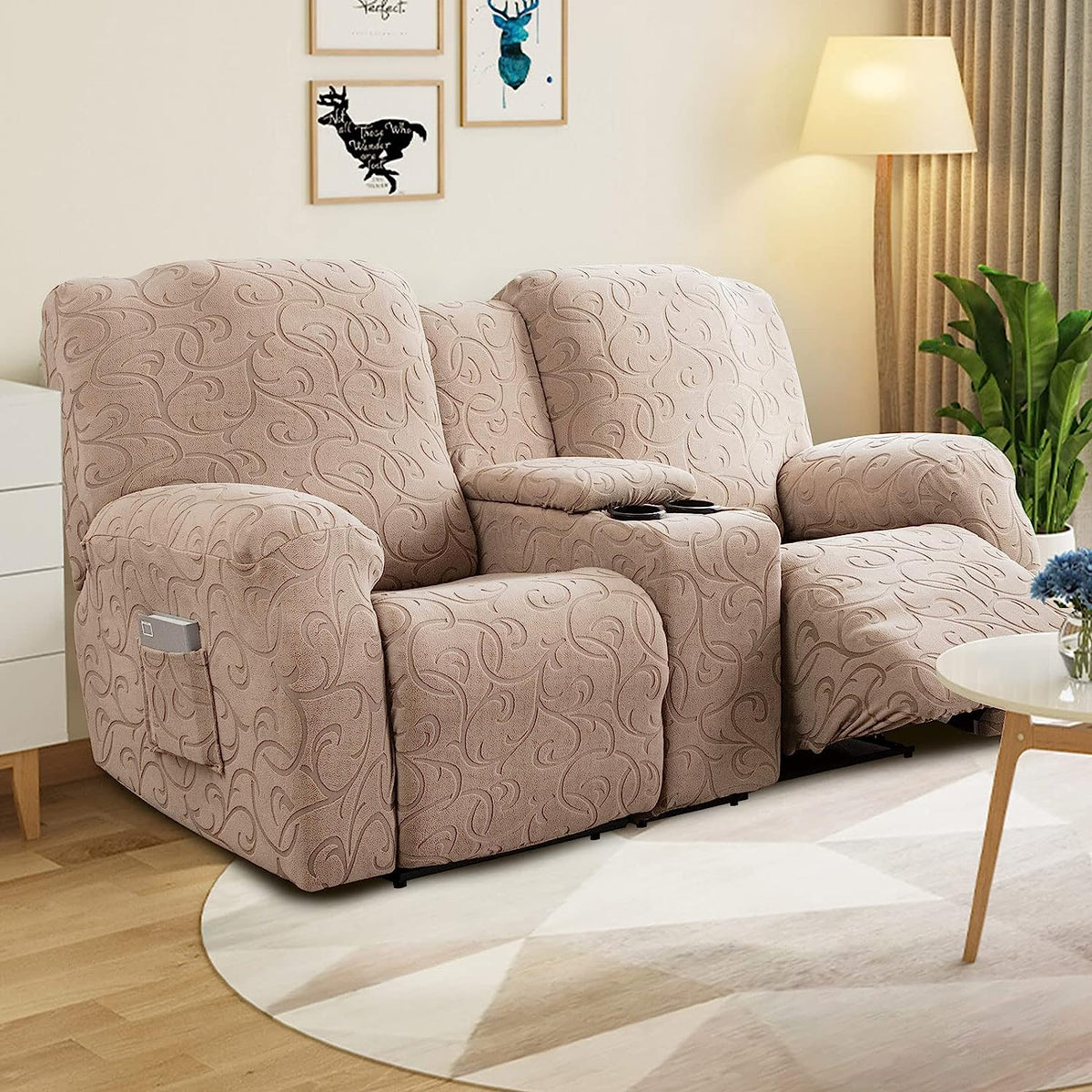 Recliner Loveseat Cover with Center Console