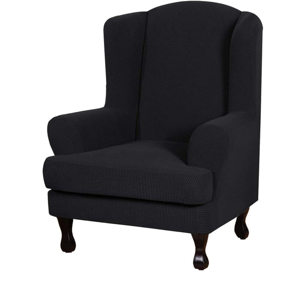 Split Stretch Wingback Armchair Slipcovers (2 Pieces)