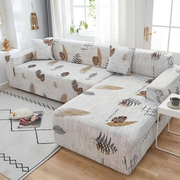 L-Shaped Sectional Couch Covers Grey Tree
