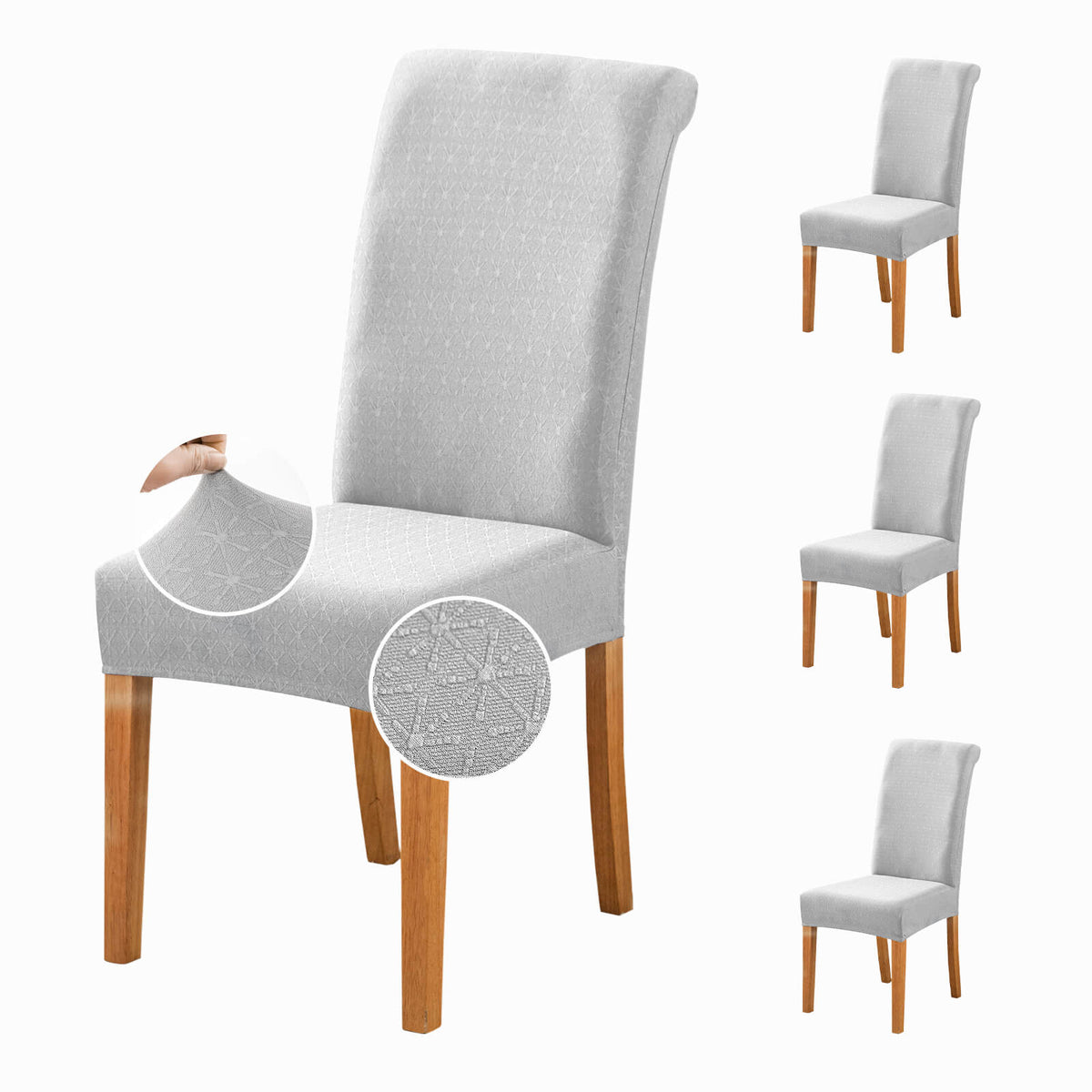 Washable Removable Dining Chair Cover for 4/6 Seats