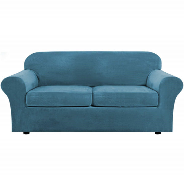 Thick Velvet 1/2/3 Seater Stretch Soft Couch Cover for Dogs Large Cushions Sofa Cover