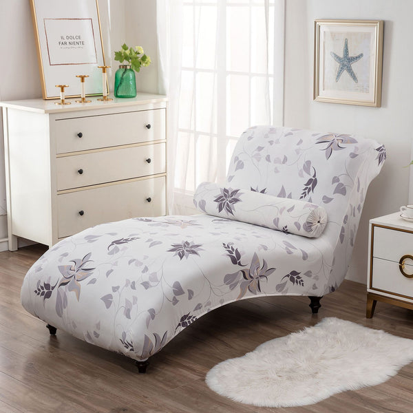 Chaise Lounge Sofa Cover Purple Leaf