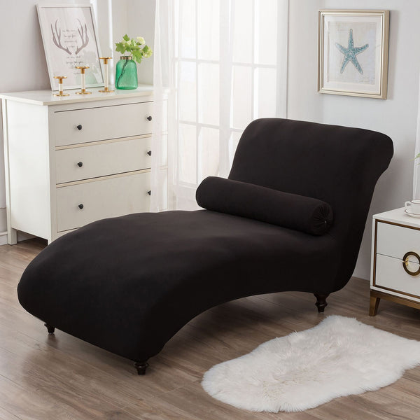Chaise Lounge Sofa Cover Black