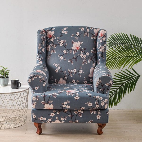 Super Stretch Wingback Chair Covers 2 Pieces