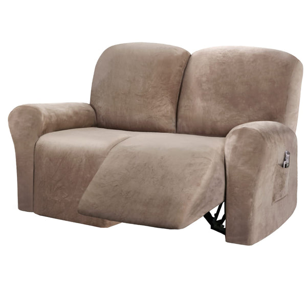 2 Seater Velvet Stretch Recliner Slipcover