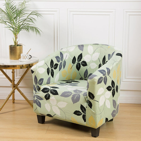 Modern Floral Tub Armchair Slipcover Love Home