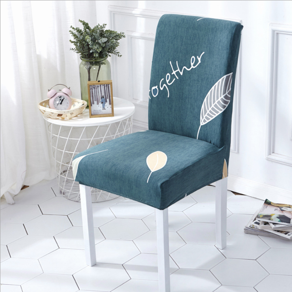 Leaf pattern Stretchy Removable Chair Covers Together