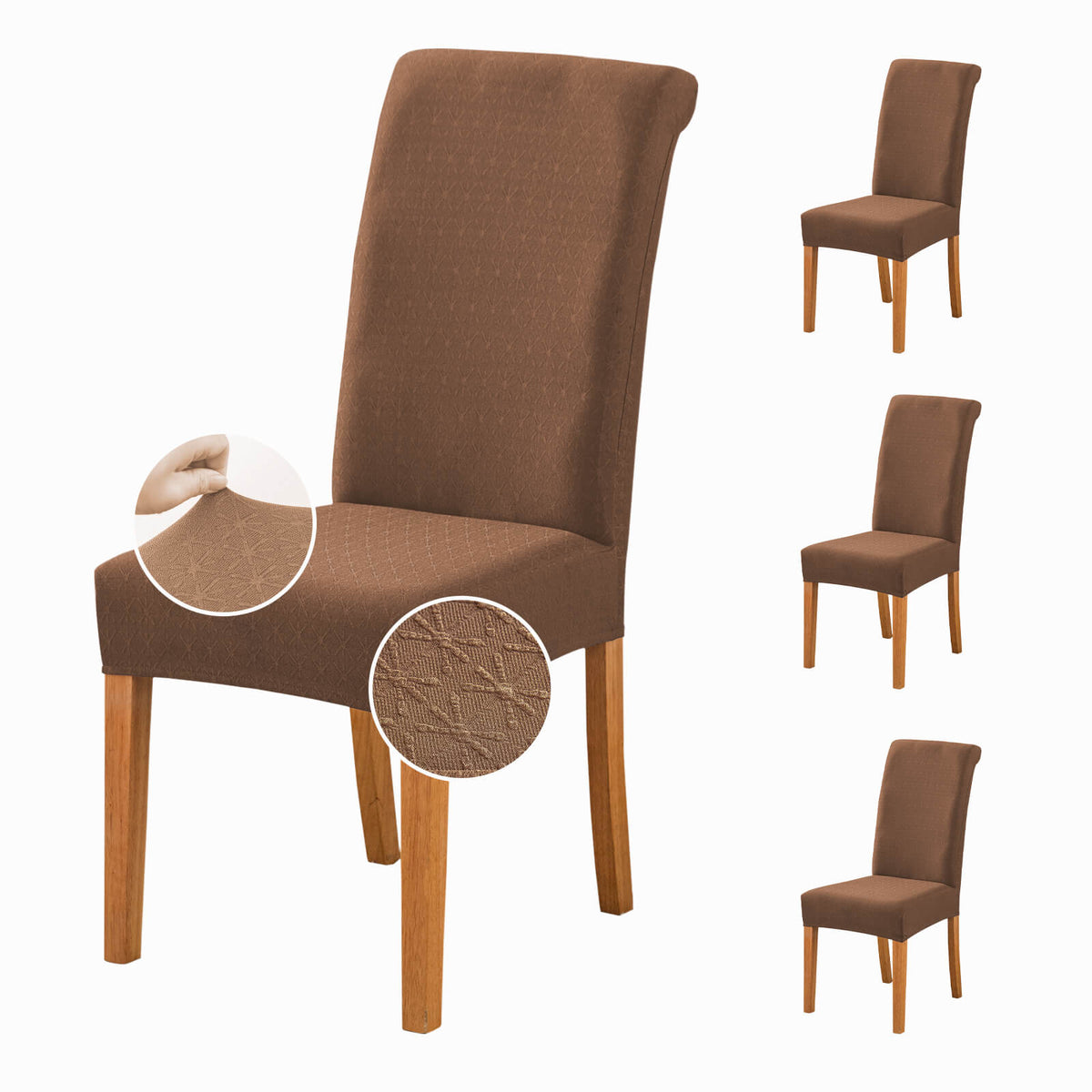 Washable Removable Dining Chair Cover for 4/6 Seats