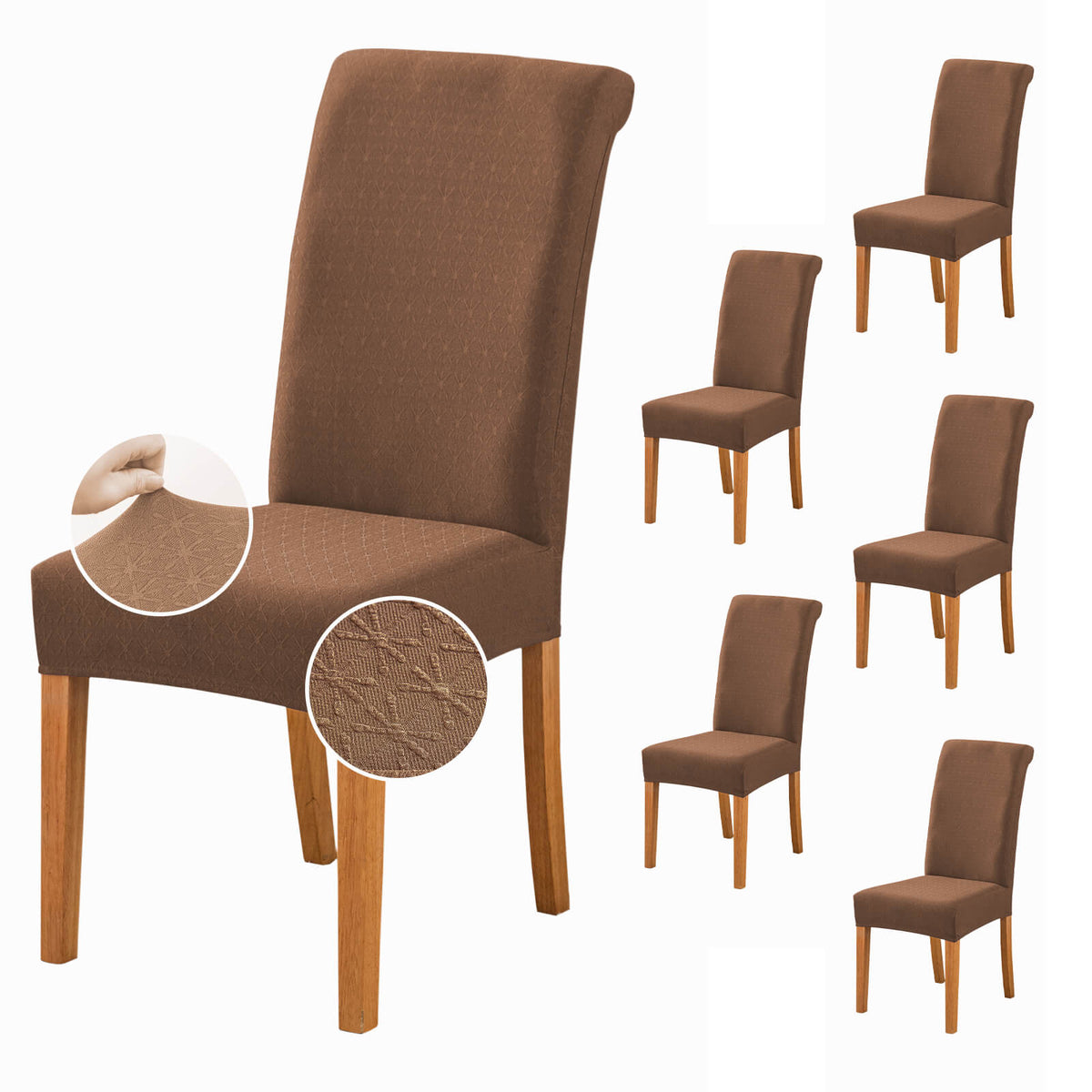 Washable Removable Dining Chair Cover for 4/6 Seats