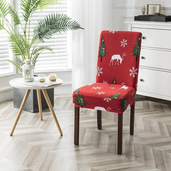 Christmas Holiday Tree Dining Chair Covers