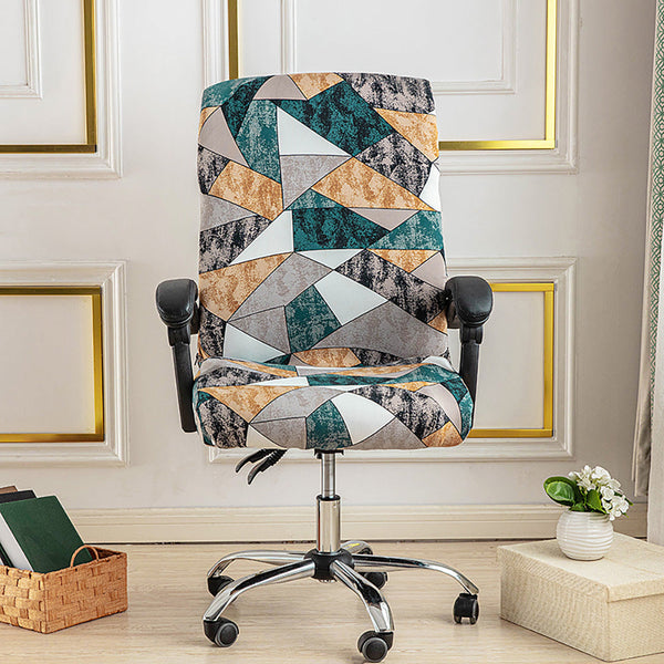Spandex Printed Stretch Office Chair Cover(Set of 2)