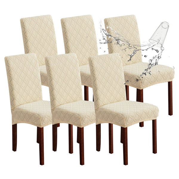 Flower Jacquard Solid Color Stretch Chair Cover