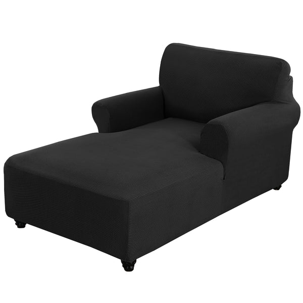 Stretch Chaise Lounge Couch Cover Fitted Slipcover for Double Arm Chaise